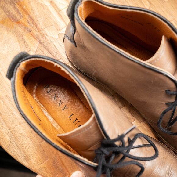 Penny Luck Visionary Falcon Gray Leather Chukka Boots Men's 9 - Picture 6 of 10